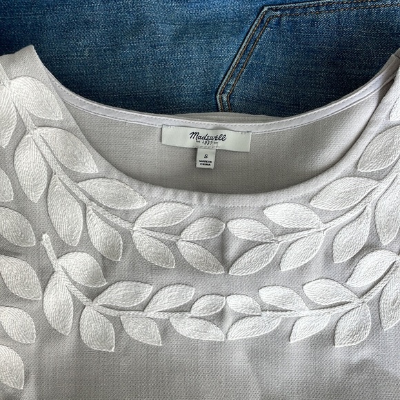 Madewell Floral Embroidery Blouse S - Picture 7 of 7